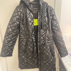 NWT Sam Edelman Diamond Quilted Hooded Jacket Coat size Medium